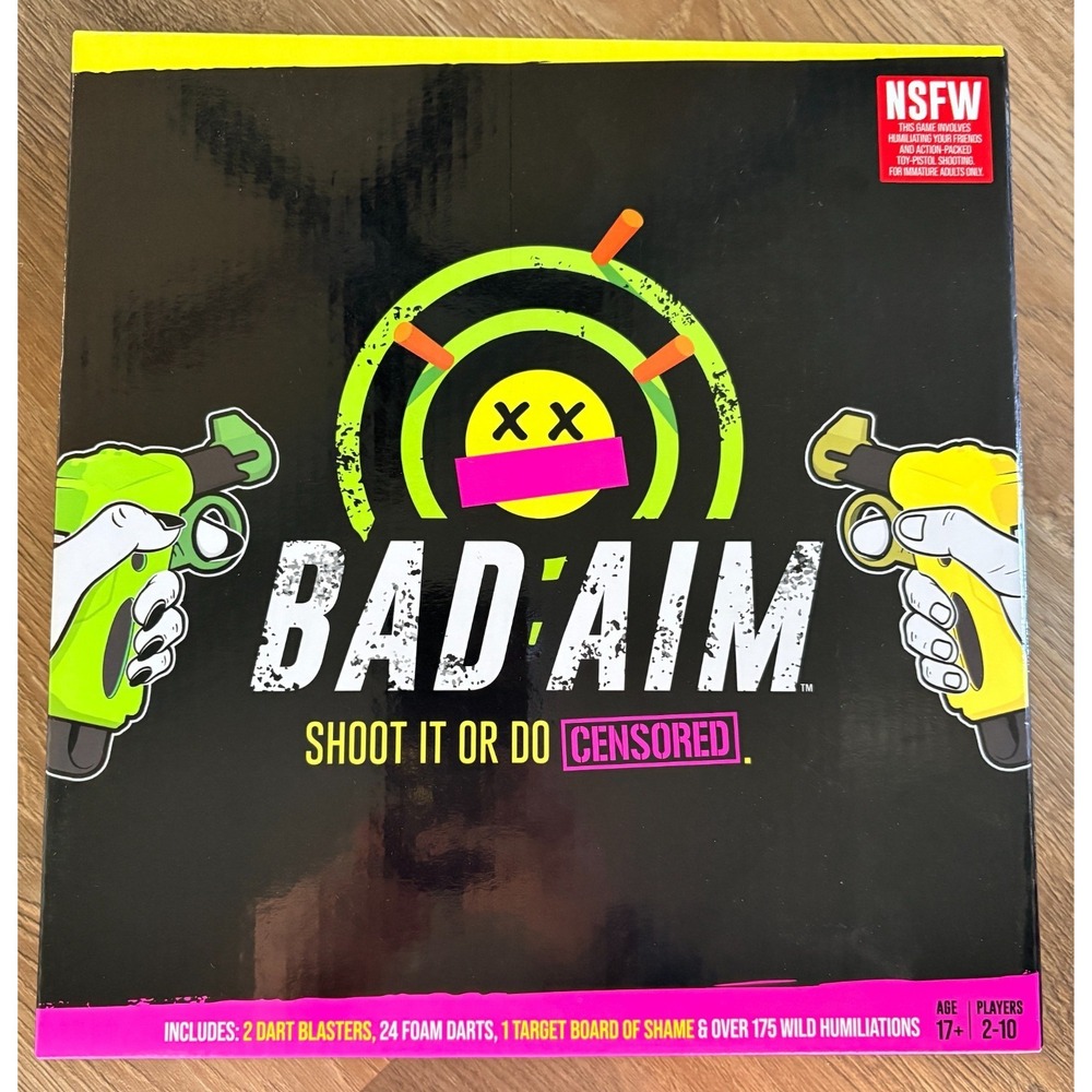 Bad Aim Shoot It Or Do Censored Board Game For Adults Age 17+ Players 2-10